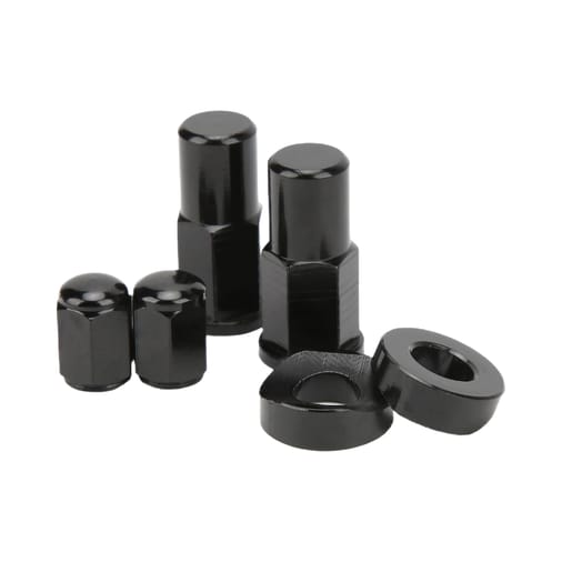 aluminium rim lock valve cap kit black